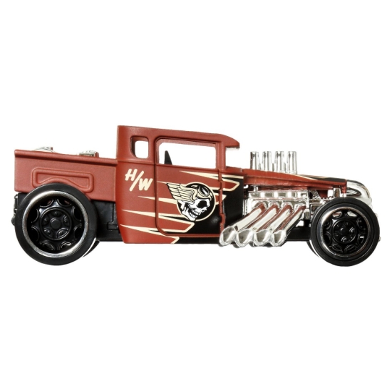 Imagine HOT WHEELS MASINUTA METALICA CU SISTEM PULL BACK BONE SHAKER MUSCLE MANIA SCARA 1 LA 43 