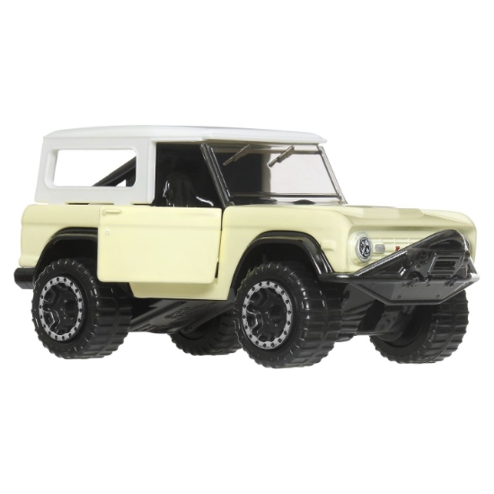 Imagine HOT WHEELS MASINUTA METALICA CU SISTEM PULL BACK FORD BRONCO 1966 FACTORY FRESH SCARA 1 LA 43 