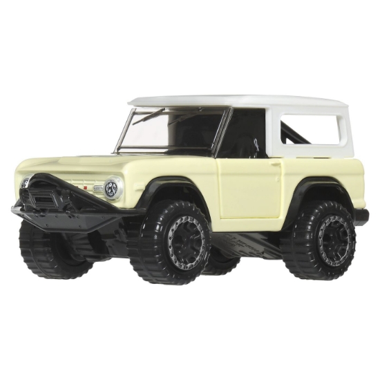 Imagine HOT WHEELS MASINUTA METALICA CU SISTEM PULL BACK FORD BRONCO 1966 FACTORY FRESH SCARA 1 LA 43 
