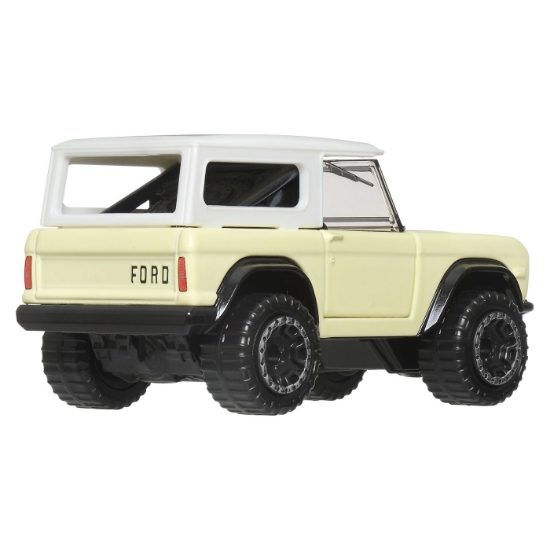 Imagine HOT WHEELS MASINUTA METALICA CU SISTEM PULL BACK FORD BRONCO 1966 FACTORY FRESH SCARA 1 LA 43 