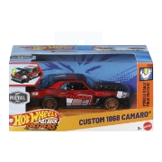 Imagine HOT WHEELS MASINUTA METALICA CU SISTEM PULL BACK CUSTOM 1968 CAMARO MUSCLE MANIA SCARA 1 LA 43 