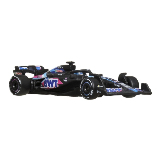 Imagine HOT WHEELS PREMIUM REAL RIDERS FORMULA 1 2024 MASINUTA METALICA BWT ALPINE F1 TEAM A524 NUMARUL 10 SCARA 1 LA 64