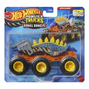 Imagine HOT WHEELS MONSTER TRUCK BIG RIGS MASINUTA METALICA CU 6 ROTI MOTOSAURUS SCARA 1 LA 64 