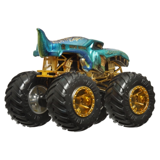 Imagine HOT WHEELS MONSTER TRUCK 50 BIGFOOT TROPHY CHAMPIONS MASINUTA MEGA WREX SCARA 1 LA 64