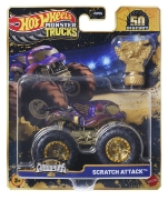 Imagine HOT WHEELS MONSTER TRUCK 50 BIGFOOT TROPHY CHAMPIONS MASINUTA SCRATCH ATTACK SCARA 1 LA 64