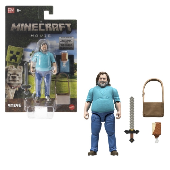 Imagine MINECRAFT SET FIGURINA STEVE CU ACCESORII