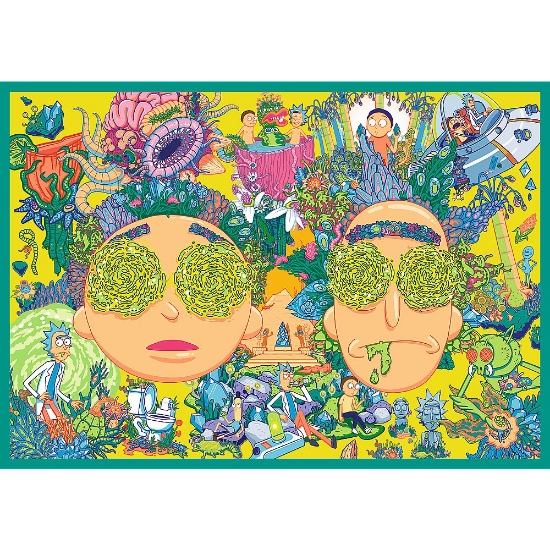 Imagine PUZZLE TREFL 4X250 LUMEA INTORTOCHEATA A LUI RICK SI MORTY