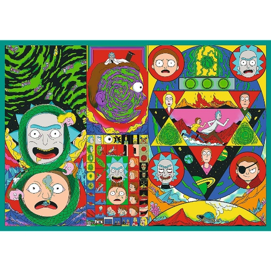 Imagine PUZZLE TREFL 4X250 LUMEA INTORTOCHEATA A LUI RICK SI MORTY