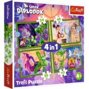 Imagine PUZZLE TREFL 4IN1 LUMEA DRAGONULUI DIPLODOK