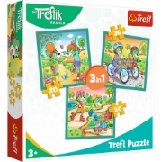 Imagine PUZZLE TREFL 3IN1 INTALNIREA FAMILIEI TREFELIK