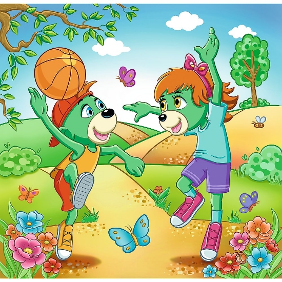 Imagine PUZZLE TREFL 3IN1 INTALNIREA FAMILIEI TREFELIK