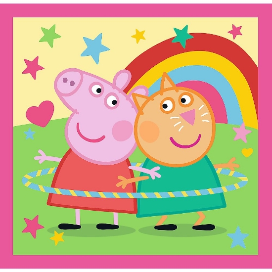 Imagine PUZZLE TREFL 3IN1 PEPPA PIG SI PRIETENII