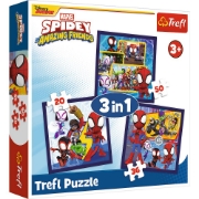 Imagine  PUZZLE TREFL 3IN1 MARVEL SPIDEY SI PRIETENII LUI EXTRAORDINARI