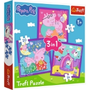 Imagine PUZZLE TREFL 3IN1 OBICEIURILE LUI PEPPA  PIG