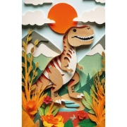 Imagine PUZZLE TREFL 160 PAPER ART 3D DINOZAUR