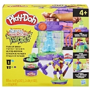 Imagine PLAY DOH POVESTIRI CU TESTOASE NINJA ADOLESCENTE MUTANTE SET PLASTELINA STATIE DE MUTATII