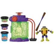 Imagine PLAY DOH POVESTIRI CU TESTOASE NINJA ADOLESCENTE MUTANTE SET PLASTELINA STATIE DE MUTATII