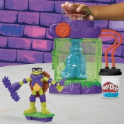 Imagine PLAY DOH POVESTIRI CU TESTOASE NINJA ADOLESCENTE MUTANTE SET PLASTELINA STATIE DE MUTATII