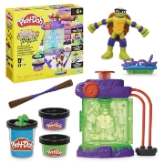 Imagine PLAY DOH POVESTIRI CU TESTOASE NINJA ADOLESCENTE MUTANTE SET PLASTELINA STATIE DE MUTATII