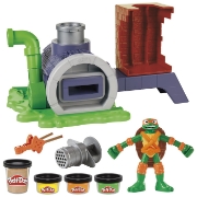 Imagine PLAY DOH POVESTIRI CU TESTOASE NINJA ADOLESCENTE MUTANTE SET PLASTELINA PIZZA TAIE SI ARUNCA