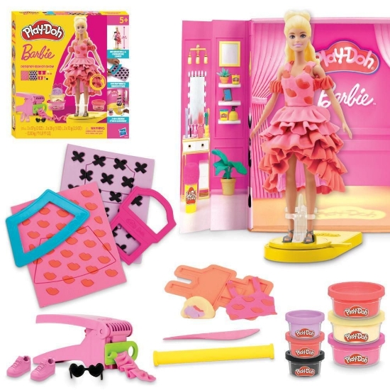 Imagine PLAY DOH BARBIE SET PLASTELINA PREZENTARE DE MODA A DESIGNERILOR