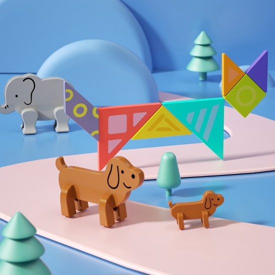 Imagine Joc educational tangram magnetic