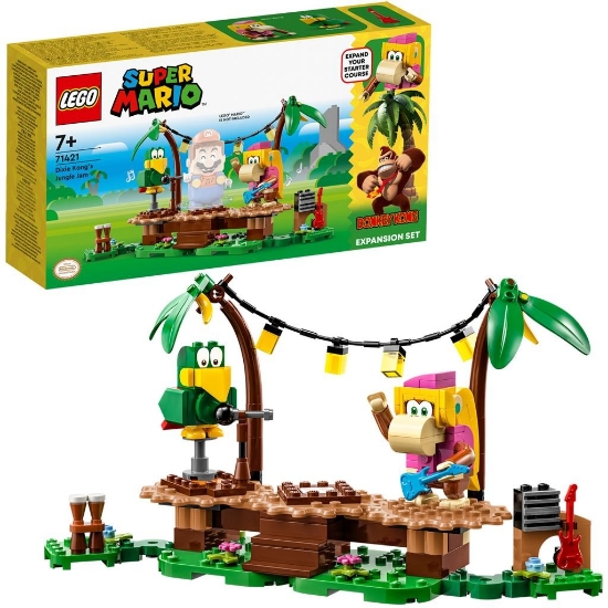 Imagine LEGO SUPER MARIO SET DE EXTINDERE CONCERTUL LUI DIXIE KONG IN JUNGLA 71421