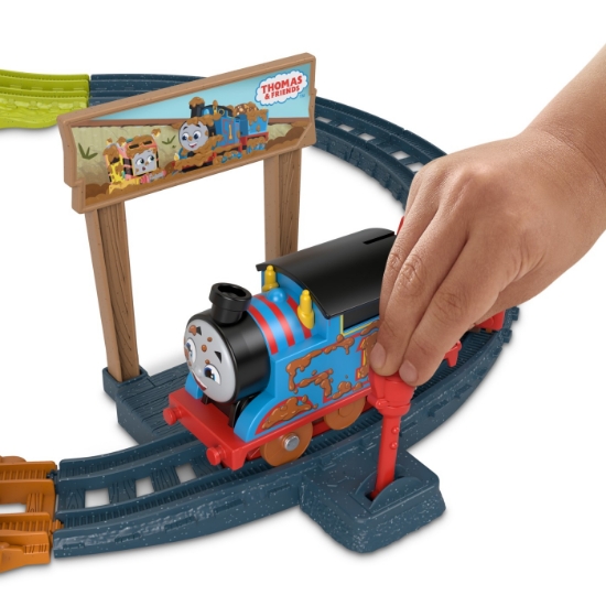 Imagine THOMAS SET DE JOACA CU LOCOMOTIVA MUDDY MOTORIZATA SI ACCESORII