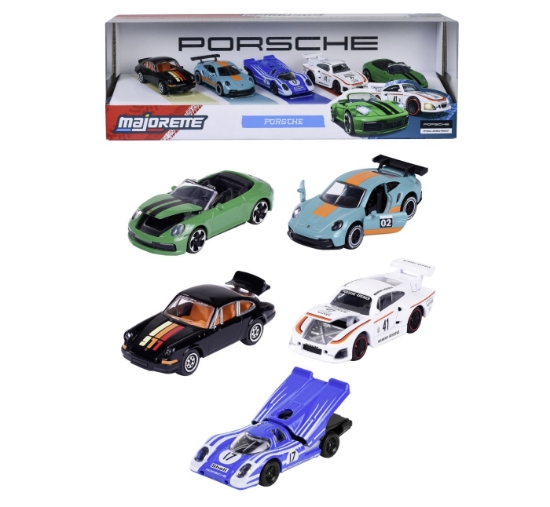 Imagine MAJORETTE SET 5 MASINUTE METALICE PORSCHE 2 MODELE EXCLUSIVE SCARA 1 LA 64