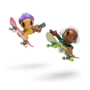 Imagine TECH DECH SK8 CREW PACHET 2 SETURI PLACA SI FIGURINA 9.6CM CASCA MOV SI CASTI ALBE