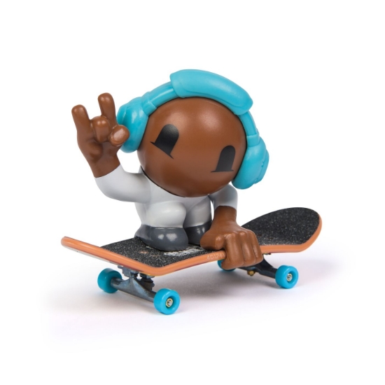Imagine TECH DECH SK8 CREW PACHET PLACA SI FIGURINA 9.6CM CASTI ALBASTRE