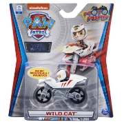 Imagine PATRULA CATELUSILOR MACHETA METALICA WILD CAT CU MOTOCICLETA