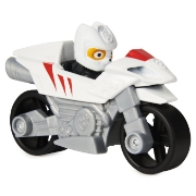 Imagine PATRULA CATELUSILOR MACHETA METALICA WILD CAT CU MOTOCICLETA