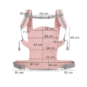 Imagine Marsupiu ergonomic Kinderkraft NINO, până la 20 kg, Confetti Pink