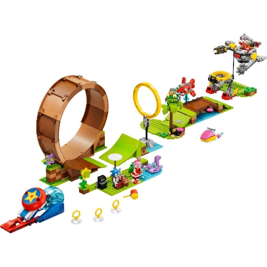 Imagine LEGO SONIC PROVOCAREA CU BUCLA A LUI SONIC DIN ZONA GREEN HILL 76994
