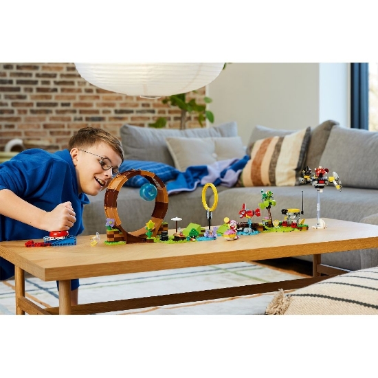 Imagine LEGO SONIC PROVOCAREA CU BUCLA A LUI SONIC DIN ZONA GREEN HILL 76994
