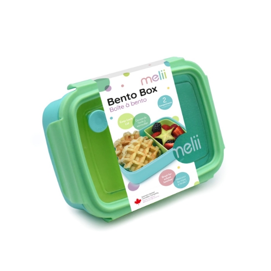 Imagine Cutie pranz Bento 880ml cutie detasabila Melii Blue Mint Lime