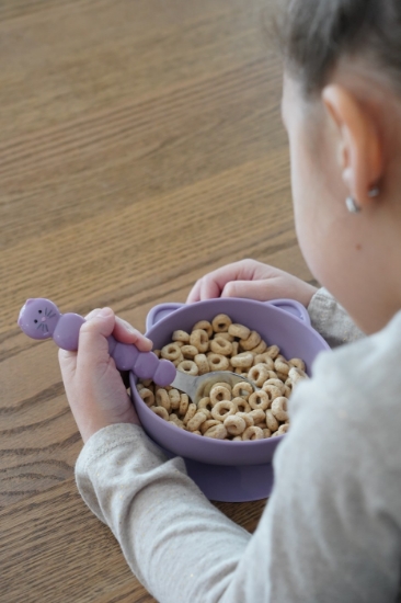 Imagine Set 2 castronele cu ventuza silicon Melii model pisica