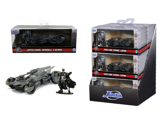Imagine JADA DC JUSTICE LEAGUE SET FIGURINA BATMAN SI MASINUTA METALICA BATMOBILE SCARA 1 LA 32