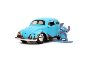 Imagine JADA DISNEY STITCH SET FIGURINA STITCH SI MASINUTA METALICA VOLKSWAGEN BEETLE SCARA 1 LA 32