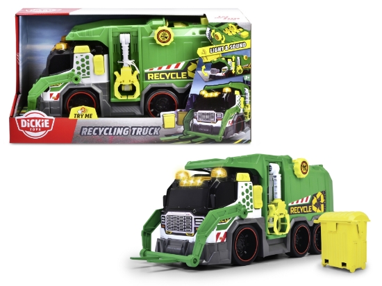 Imagine DICKIE TOYS CAMION DE RECICLARE CU LUMINI SI SUNETE 39CM