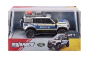 Imagine MAJORETTE MASINA METALICA DE POLITIE LAND ROVER DEFENDER SCARA 1 LA 43