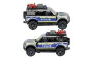 Imagine MAJORETTE MASINA METALICA DE POLITIE LAND ROVER DEFENDER SCARA 1 LA 43