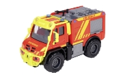 Imagine MAJORETTE MASINA METALICA DE POMPIERI MERCEDES UNIMOG U530 SCARA 1 LA 43