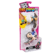 Imagine TECH DECK SK8 CREW PACHET 2 SETURI PLITA SI FIGURINA 9.6CM CASCA ALBA SI CASTI GRI