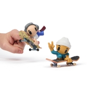 Imagine TECH DECK SK8 CREW PACHET 2 SETURI PLITA SI FIGURINA 9.6CM CASCA ALBA SI CASTI GRI