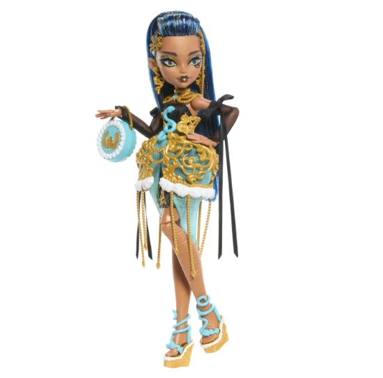 Imagine MONSTER HIGH ZIUA DE NASTERE DULCE SI INFRICOSATOARE PAPUSA CLEO DE NILE CU ACCESORII