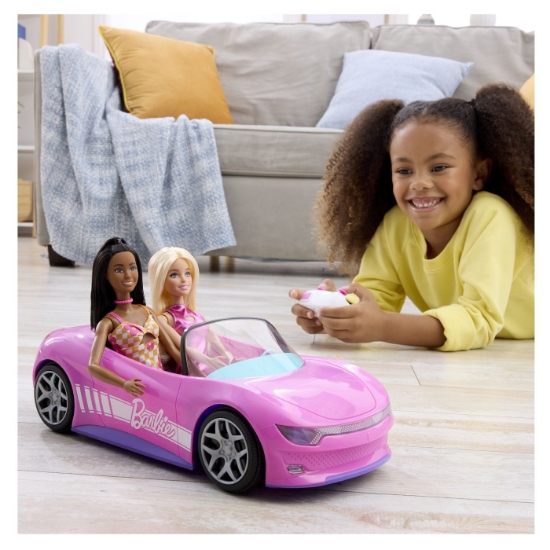 Imagine HOT WHEELS RC BARBIE MASINUTA CU TELECOMANDA CONVERTIBILA