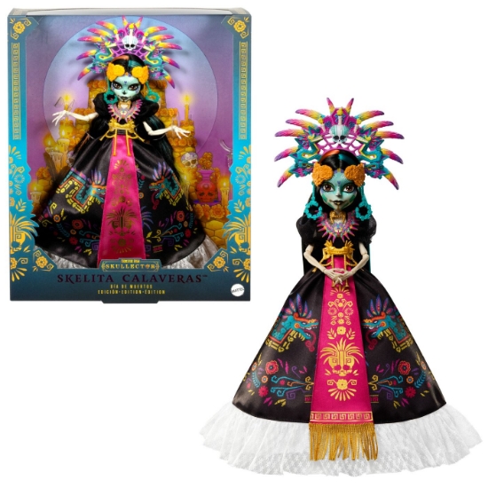 Imagine MONSTER HIGH SKULLECTOR PAPUSA SKELITA CALAVERAS EDITIA DIA DE MUERTOS