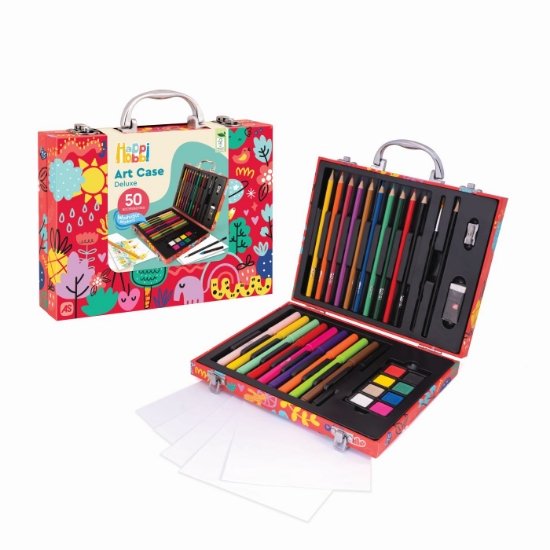 Imagine HAPPI HOBBI ART CASE SET DE DESEN DELUXE CU 50 DE ACCESORII LUMEA MEA